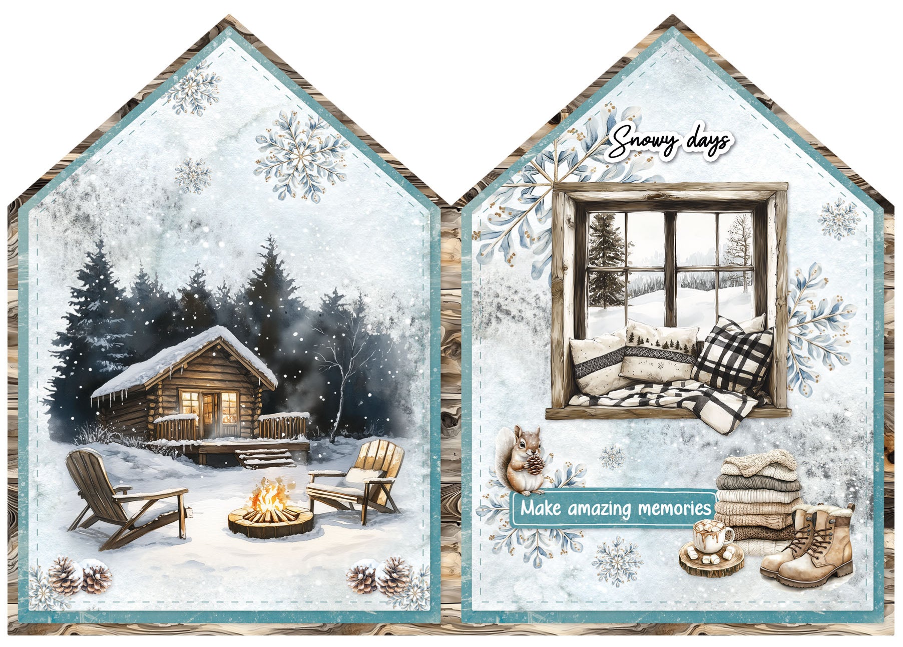Studio Light Essentials Snowy Winter Days kartongblokk A4 14 ark