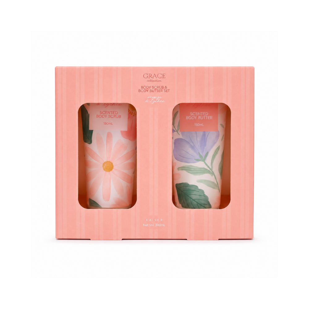 KaiserCraft Grace Collection bodyskrubb og bodybutter appelsinblomst