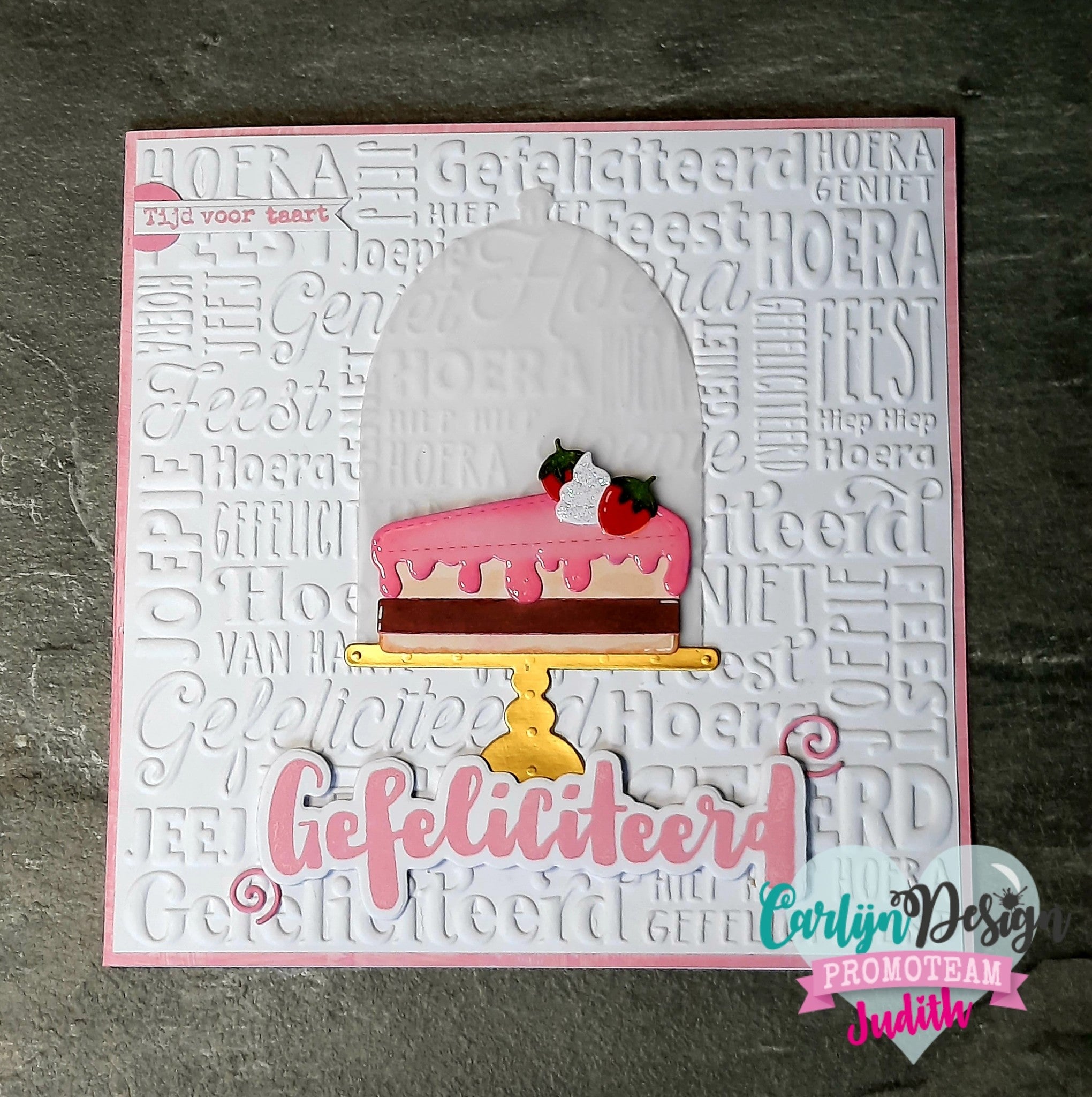 CarlijnDesign Gefeliciteerd CDEF-0001 pregemappe 15x15 bursdag