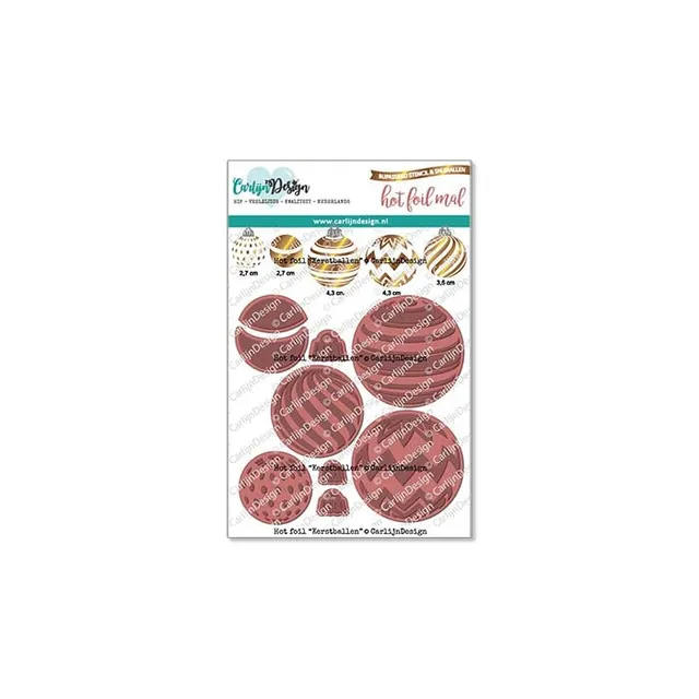 CarlijnDesign Kerstballen CDHF-0020 hotfoilplate julekuler