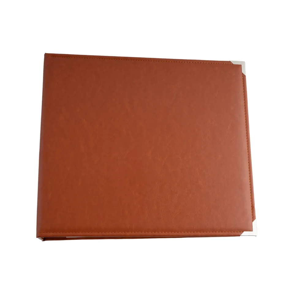 KaiserCraft Leather D-Ring album tan scrapbook