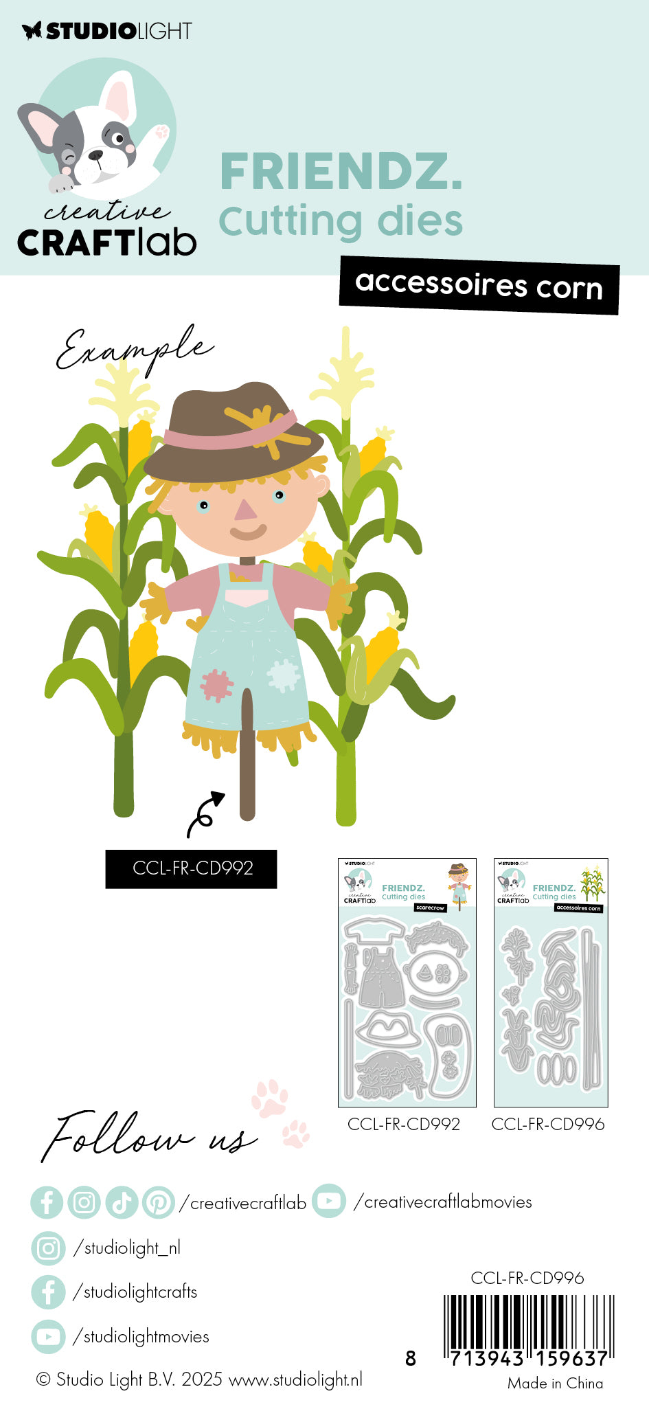 Studio Light Creative Craftlab Friendz Accessoires Corn dies