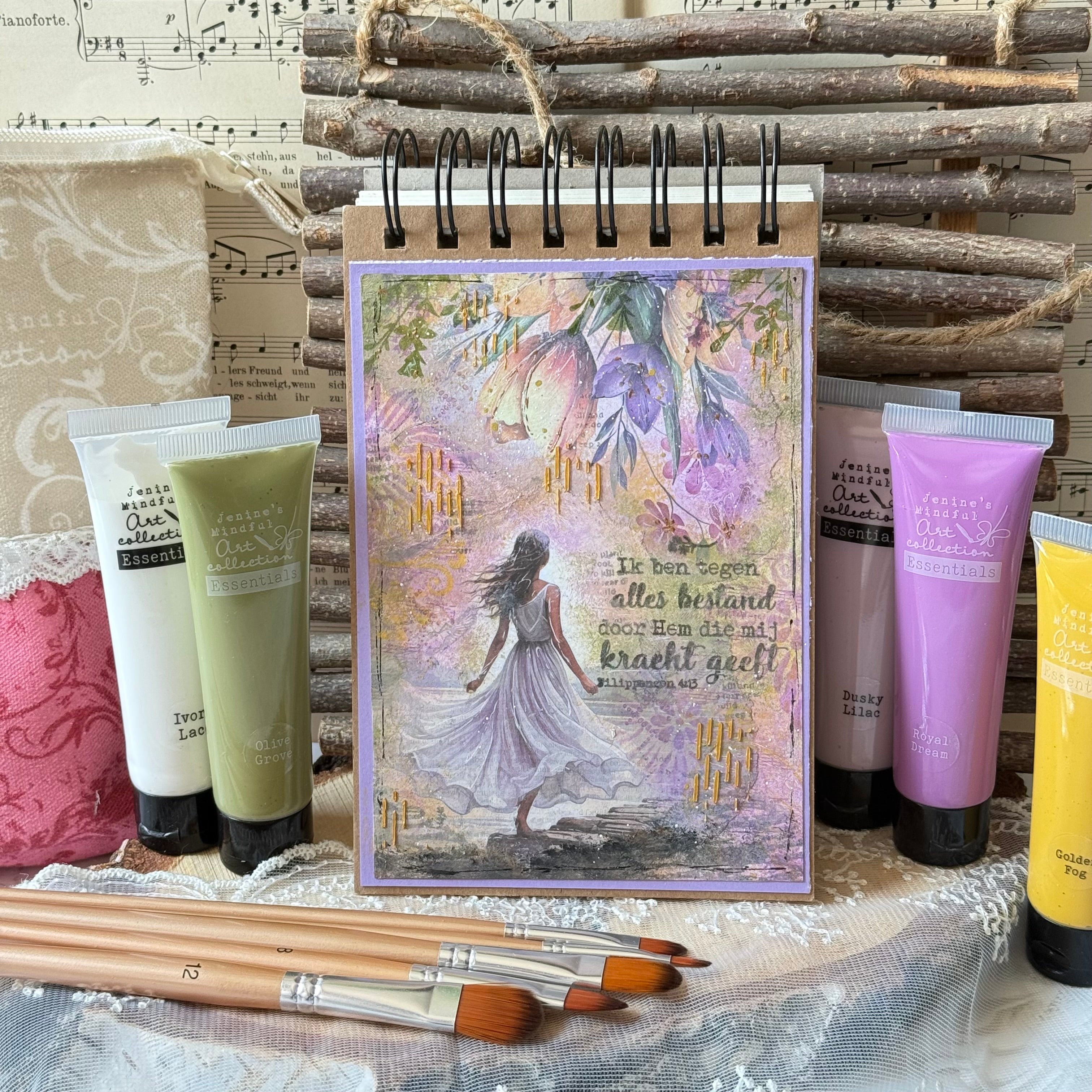 Studio Light Mindful Art Blush & Lilac akrylmaling 6 stk