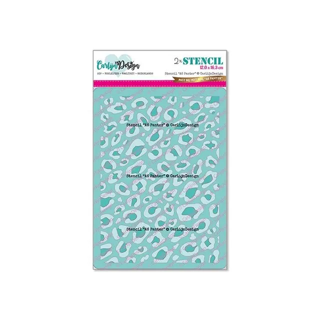 CarlijnDesign Panter CDSC-0025 sjablong A6 leopard