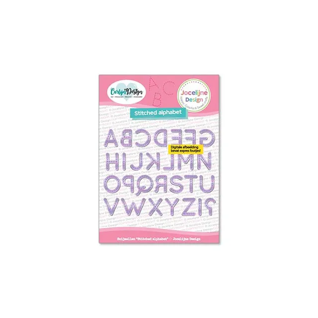 CarlijnDesign CDJD-0075 dies Stitched Alphabet preging