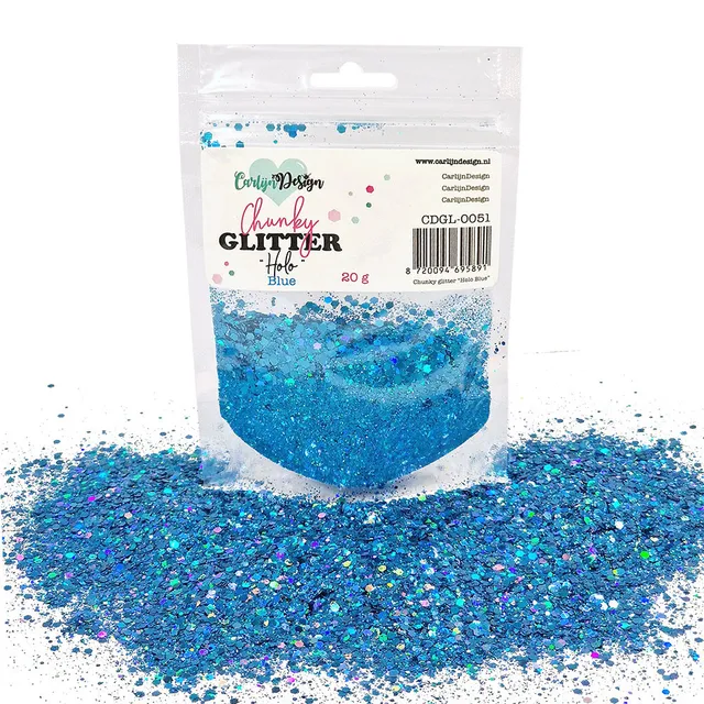 CarlijnDesign Chunky CDGL-0051 glitter holo blue 20 g