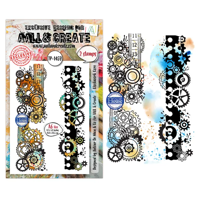 AALL & Create TP-1459 Clockwork Core stempelsett A6 – 2 motiv