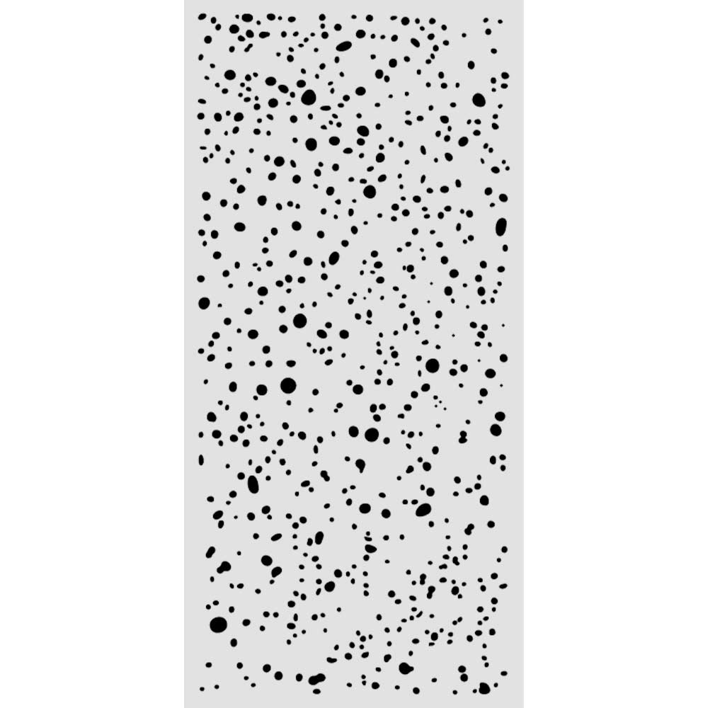 Stamperia Cosmos Ink Spots sjablong 12x25 cm tykk