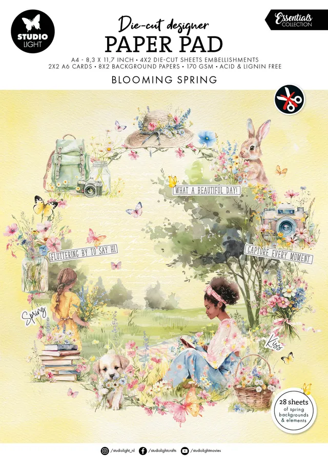 Studio Light Essentials Blooming Spring papirblokk A4