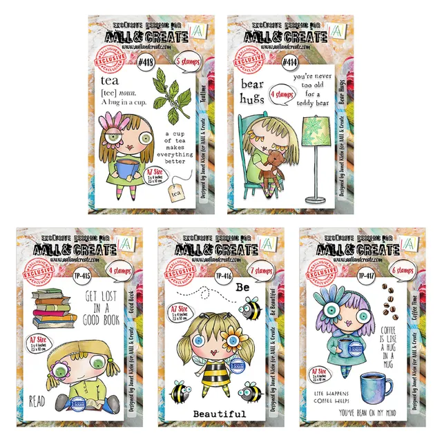AALL & Create Hug Time stempelsett A7 5-pk klem