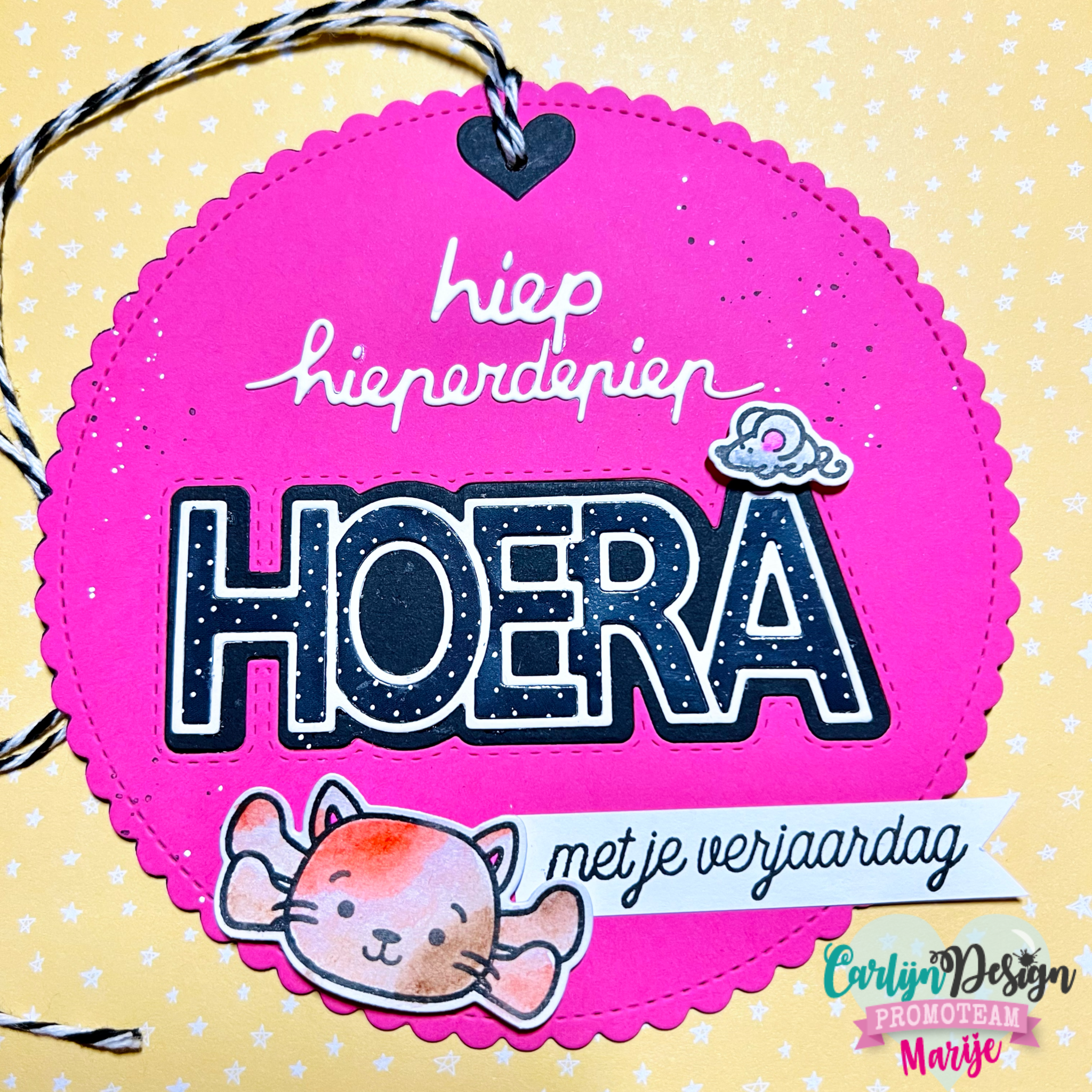 CarlijnDesign CDST-0093 stempler outline bursdag