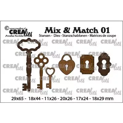 Crealies Mix & Match 01 dies hengelås