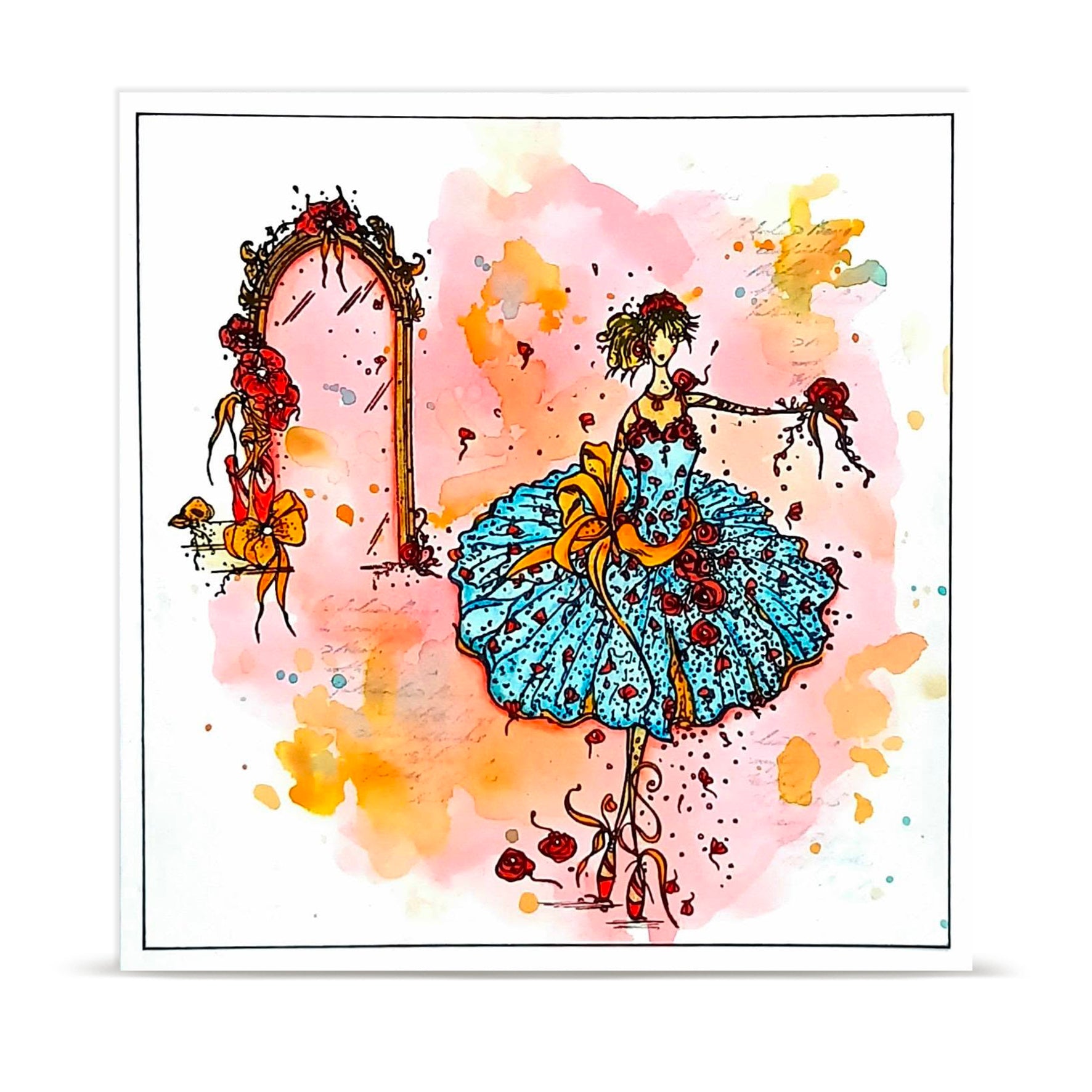 Aall and Create TP-1483 stempelsett A6 rose ballet 4 motiv
