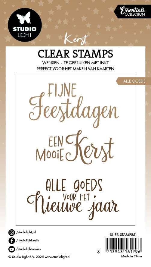 Studio Light Essentials Alle goeds clearstempel nederlandsk tekst