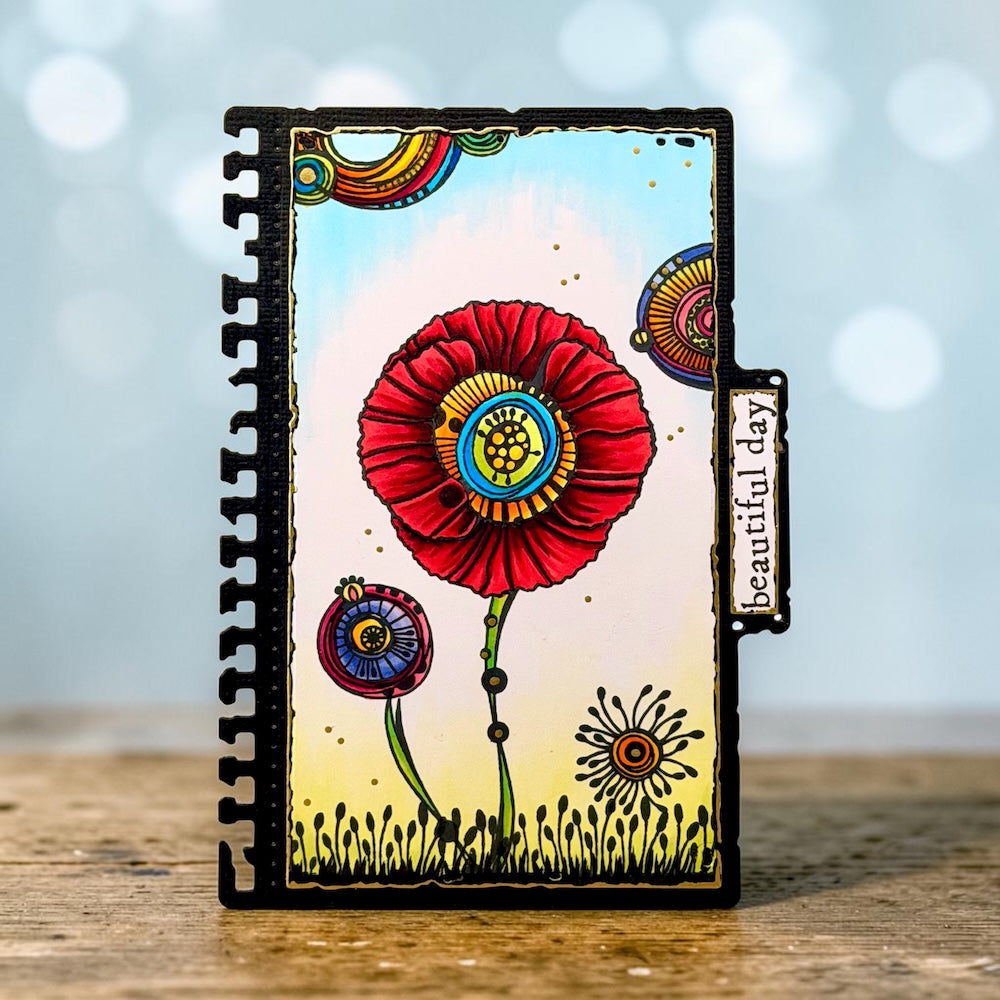 AALL & Create TP-1478 Graphic Coquelicots stempelsett A6 valmue