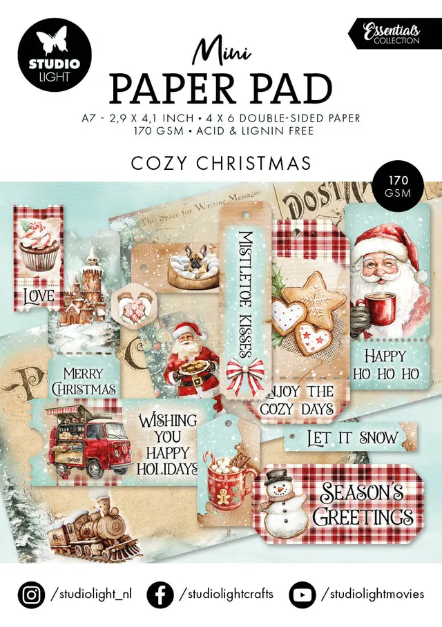 Studio Light Essentials minipapirblokk Cozy Christmas