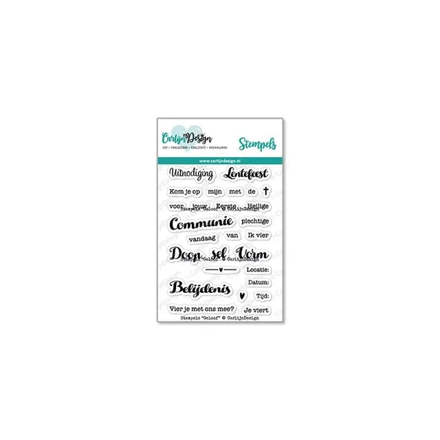 CarlijnDesign Geloof CDST-0104 stempelsett A7