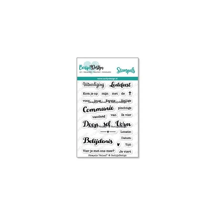 CarlijnDesign Geloof CDST-0104 stempelsett A7