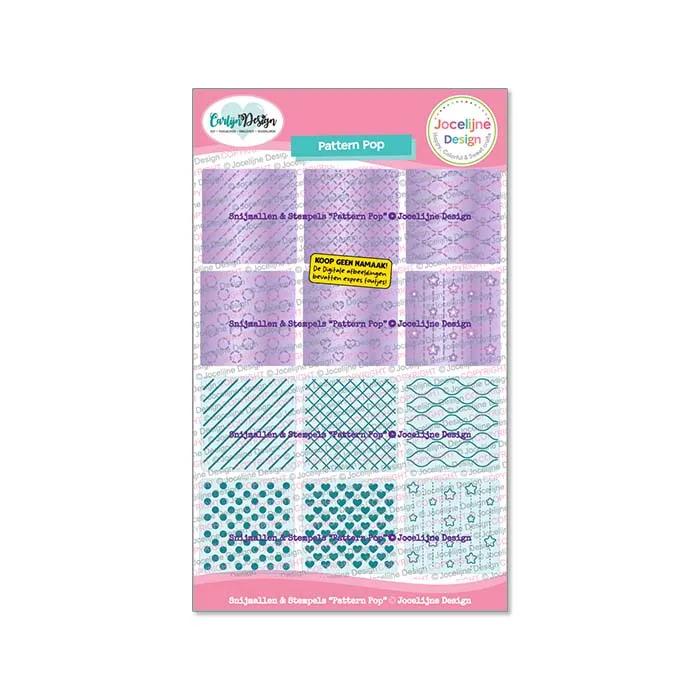 CarlijnDesign Pattern Pop CDJD-0087 stempel- og diesett 4x4