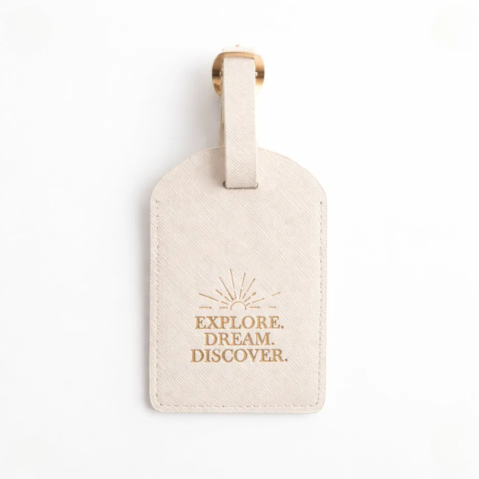 KaiserCraft Journey Collection Luggage Tag bagasjelapp beige ID-vindu