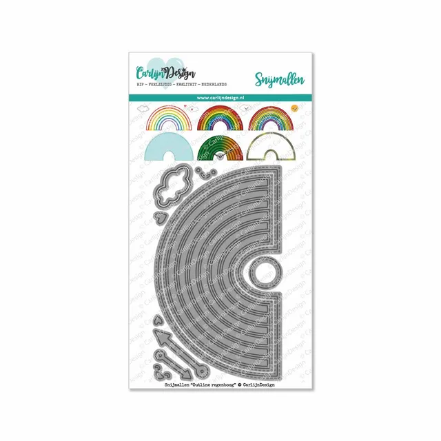 CarlijnDesign Outline Regenboog CDSN-0102 dies regnbue