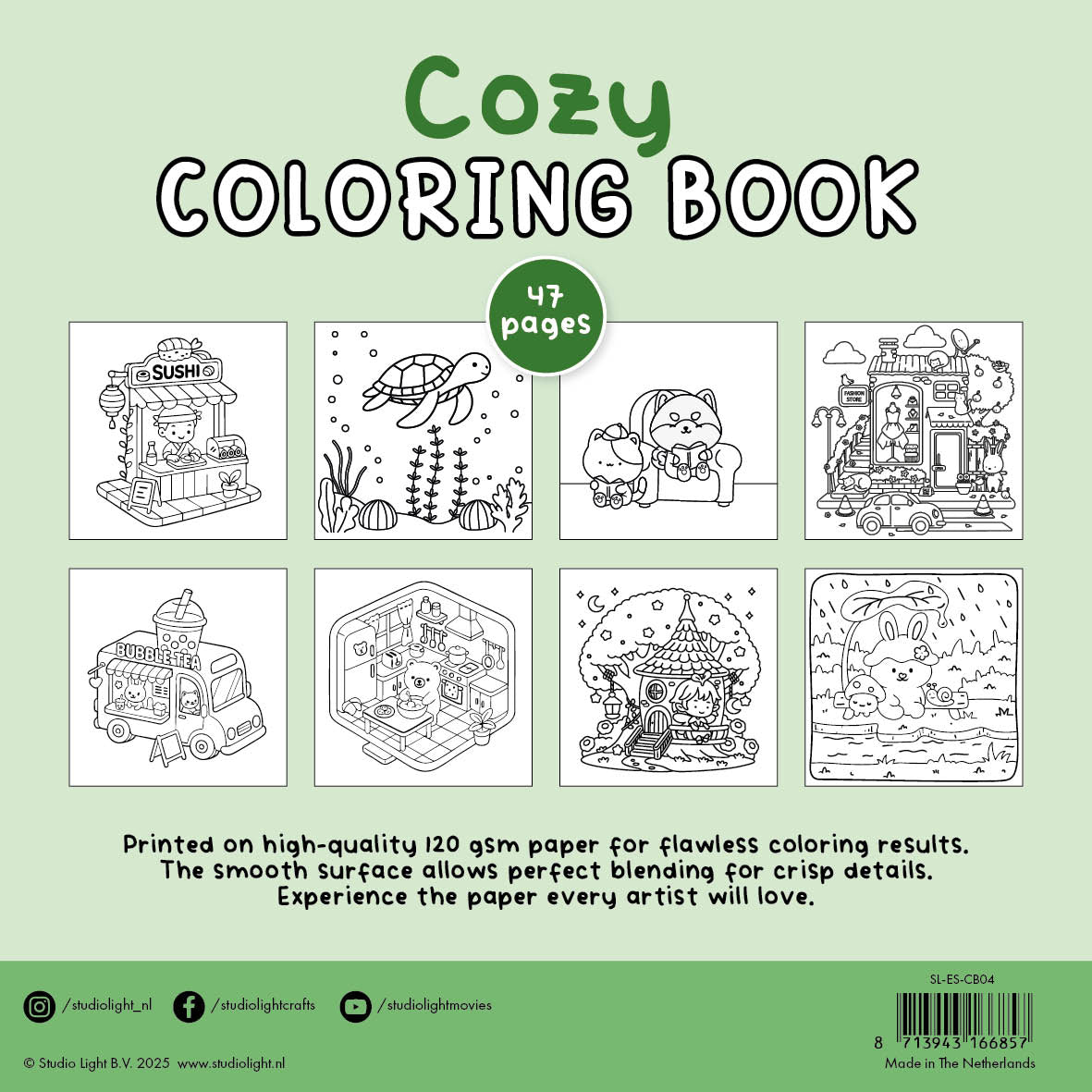 Studio Light Essentials Cozy 04 fargeleggingsbok 48 ark