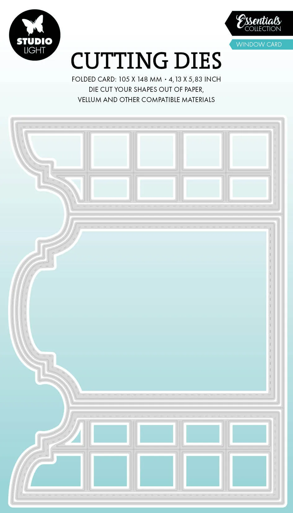 Studio Light Essentials Window Folding Cardshape dies A5 vinduskort