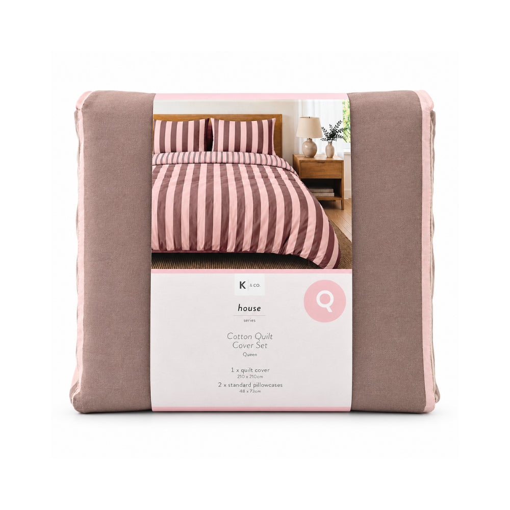 K&Co. House Series Dahlia Stripe dynetrekksett bomull