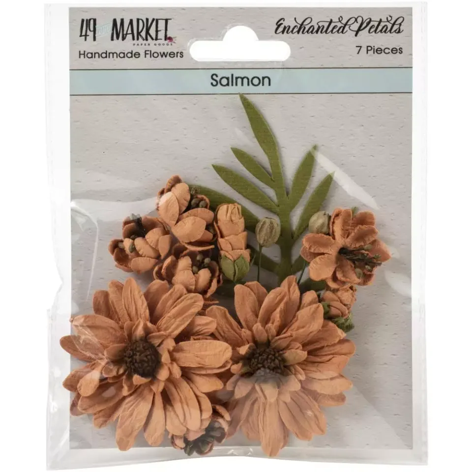 49 and Market Enchanted Petals Salmon papirblomster rosa