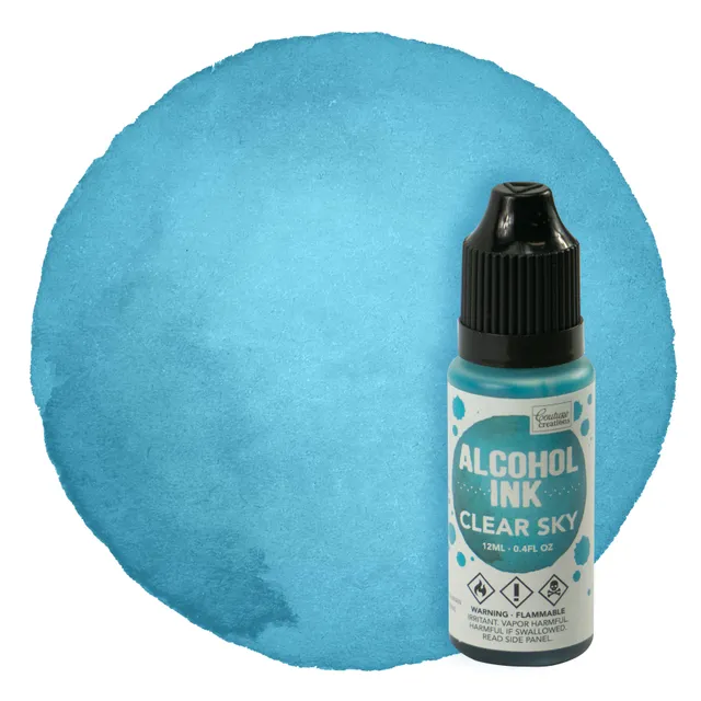 Couture Creations Alcohol Ink tusjblekk Clear Sky 12ml lyseblå