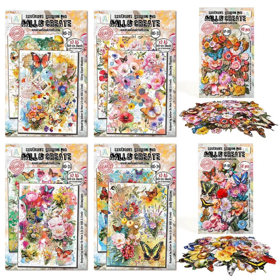 Aall and Create Meadow Bloom Radiant Florals bundle blomster