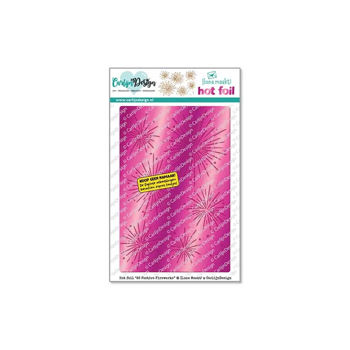 CarlijnDesign Festive Fireworks CDHF-0095 hot foil-plate A6