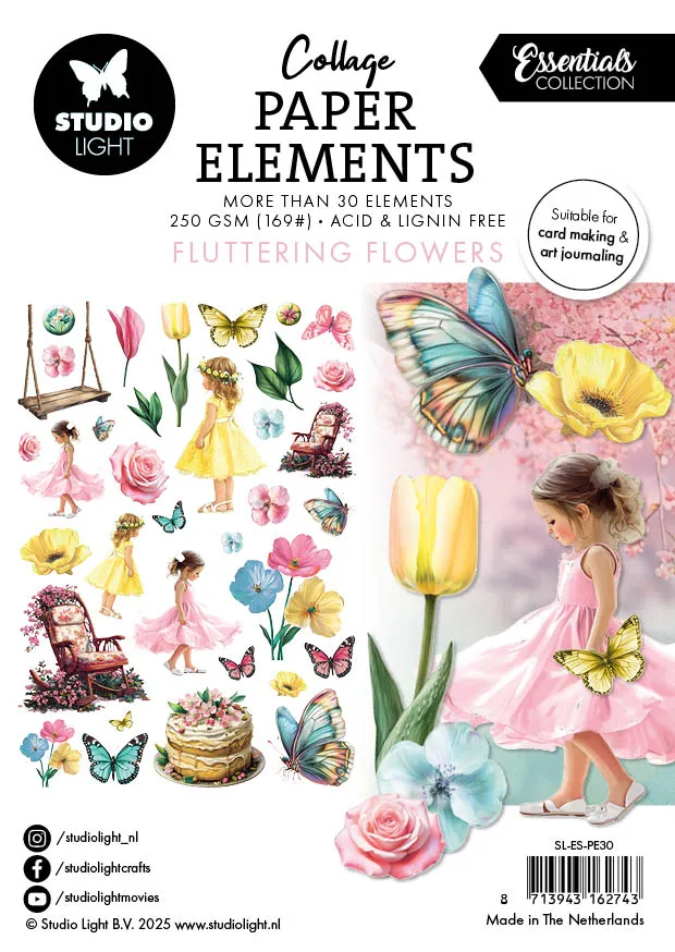Studio Light Essentials papirelementer Fluttering Flowers