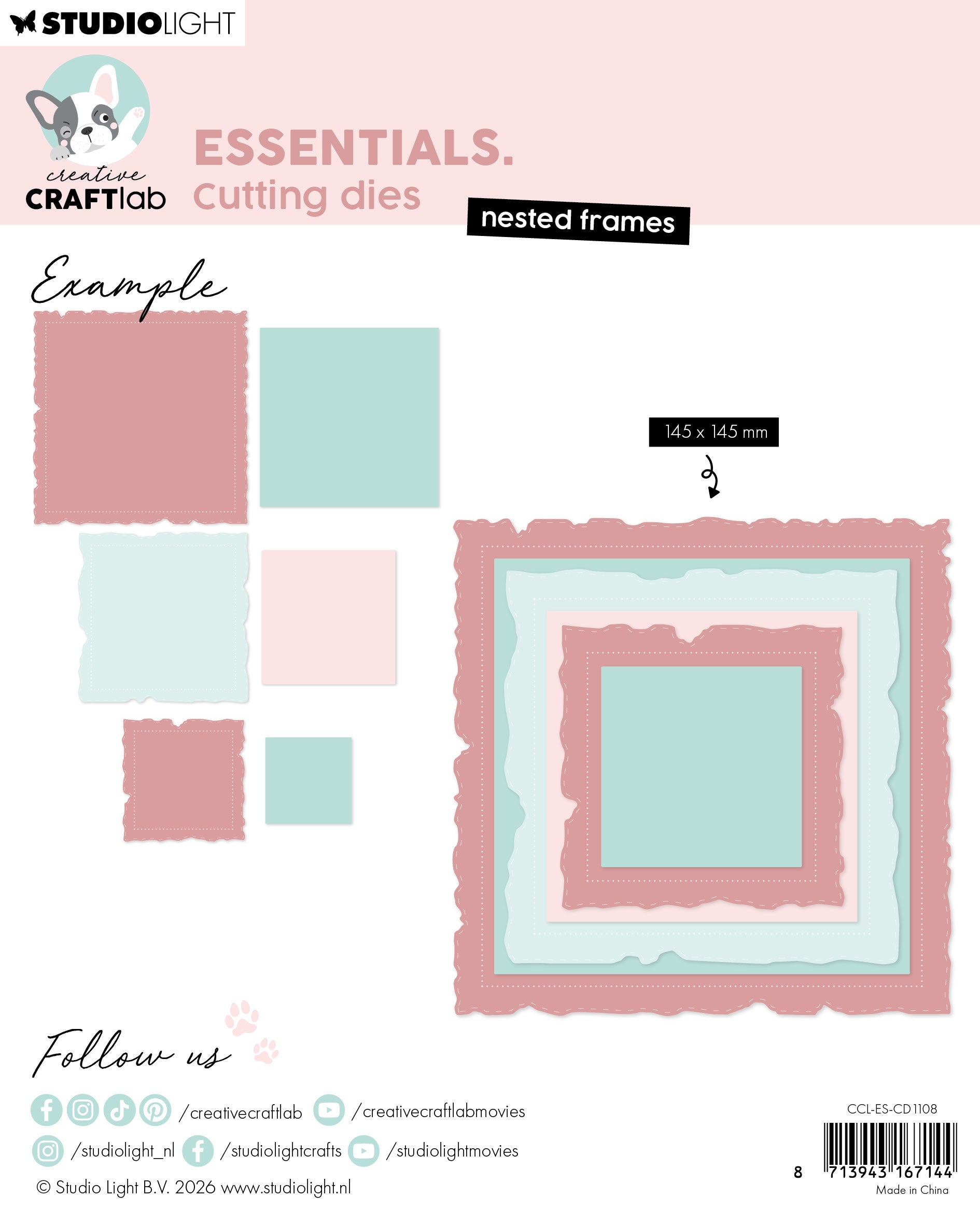 Studio Light Creative Craftlab Nested Frames dies rammer
