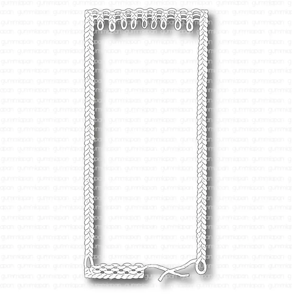 Gummiapan Slimline strikk dies smal