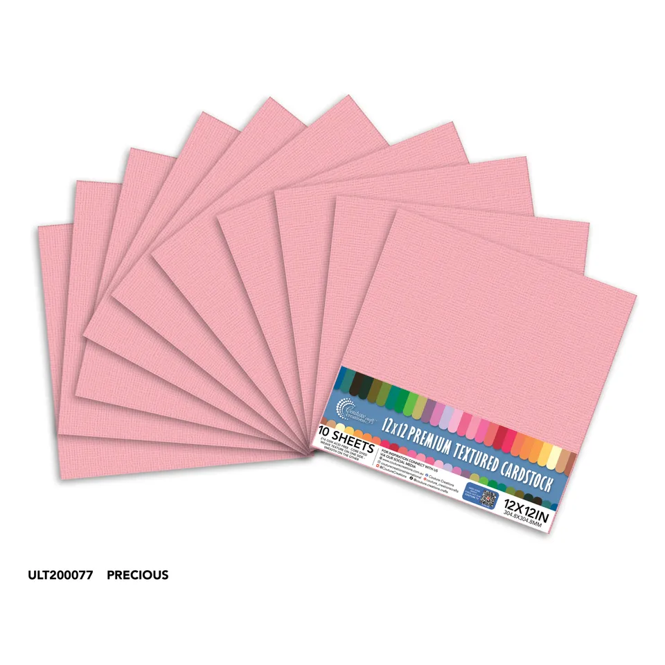 Couture Creations Precious kartong 12x12 10 ark teksturert