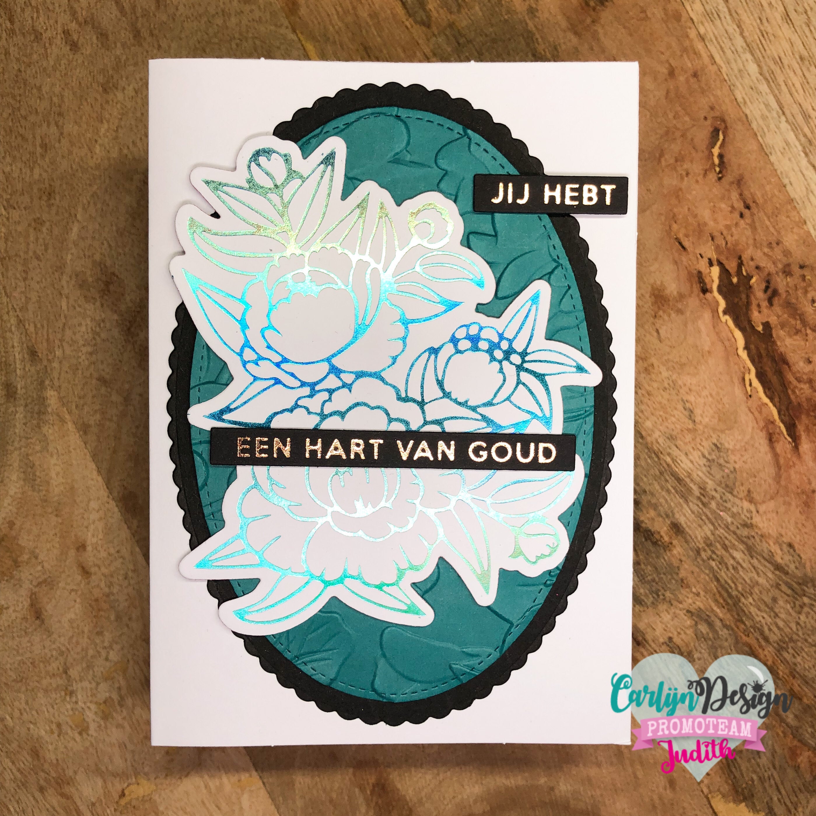 CarlijnDesign CDHF-0033 Pioen hot foil-plate blomst