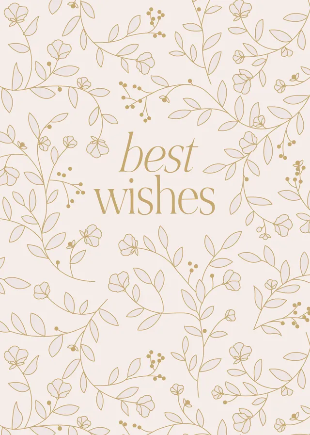 KaiserCraft Blushing Floral Best Wishes gratulasjonskort 13x18 cm