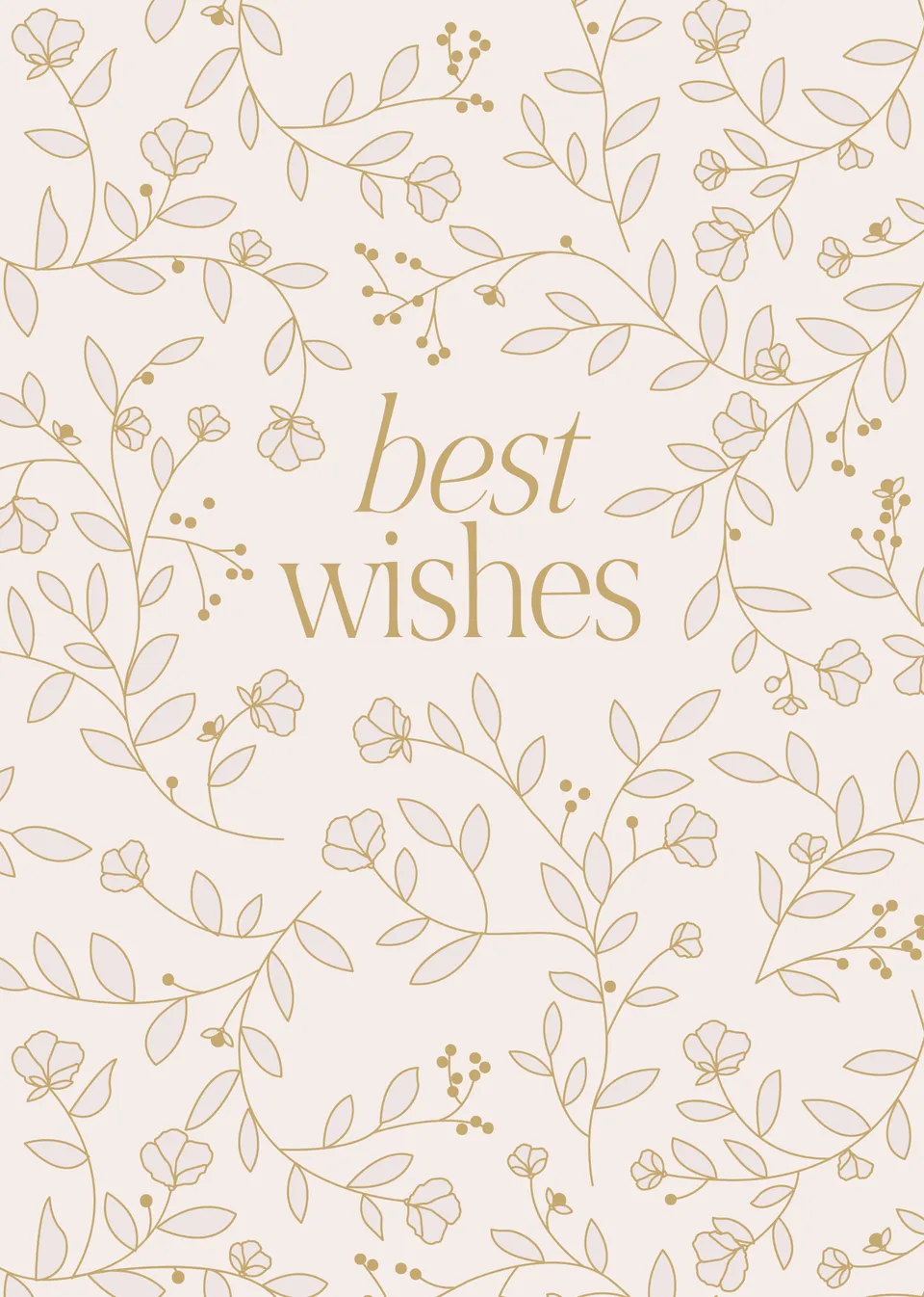 KaiserCraft Blushing Floral Best Wishes gratulasjonskort 13x18 cm