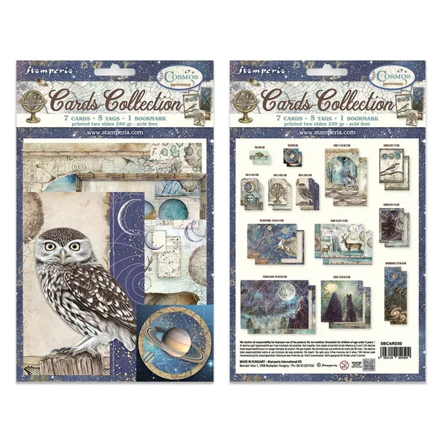 Stamperia Cosmos Cards Collection kortsett Cristina Radovan