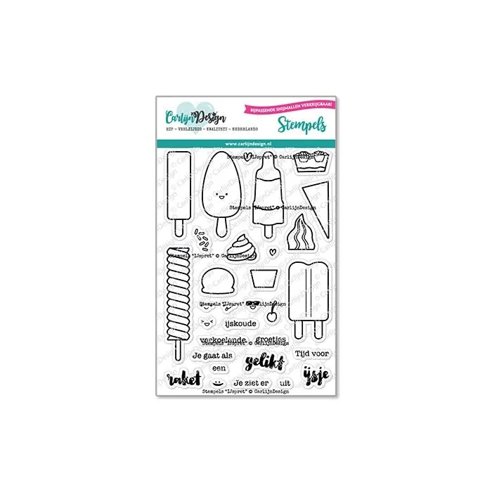 CarlijnDesign Ijspret CDST-0089B stempelsett is