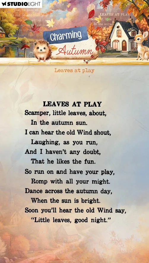 Studio Light Charming Autumn Leaves at play stempel 58x70 mm