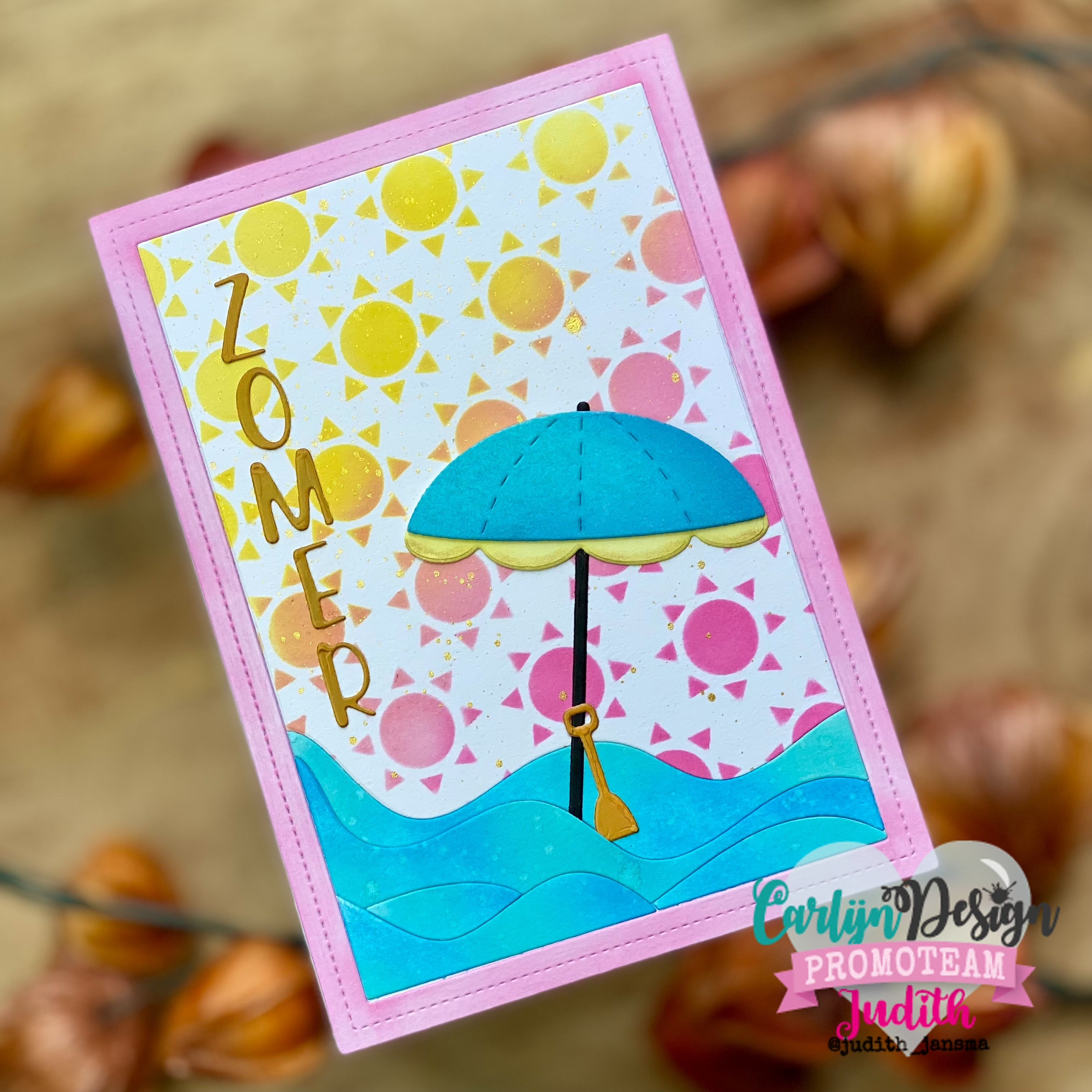 CarlijnDesign Buddies CDSC-0042 sjablong sommer 3-pakning