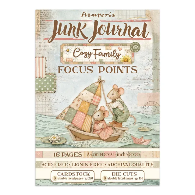 Stamperia Cozy Family Focus Points junk journal A5