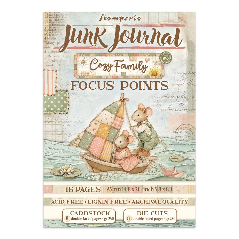 Stamperia Cozy Family Focus Points junk journal A5
