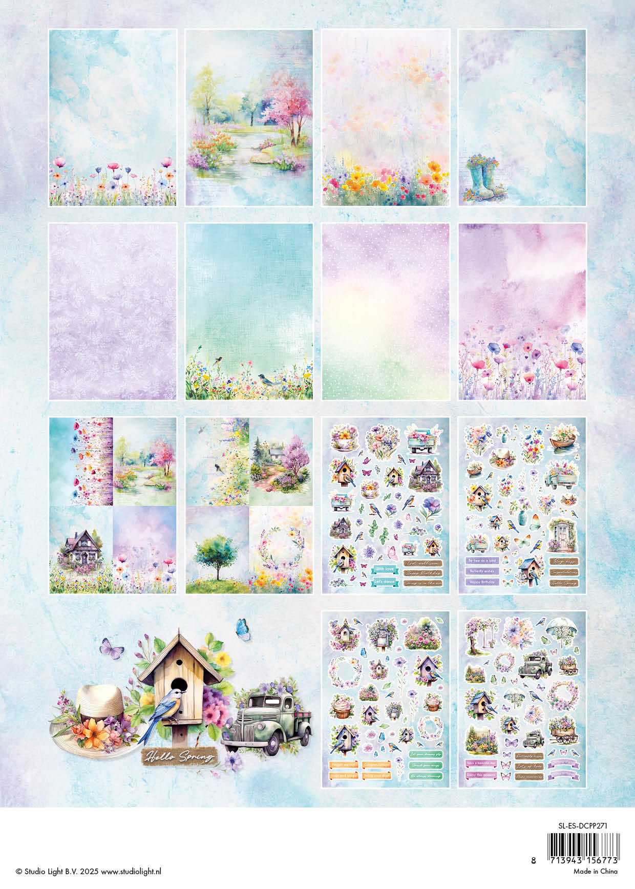 Studio Light Essentials Spring Serenade papirblokk dieskutt