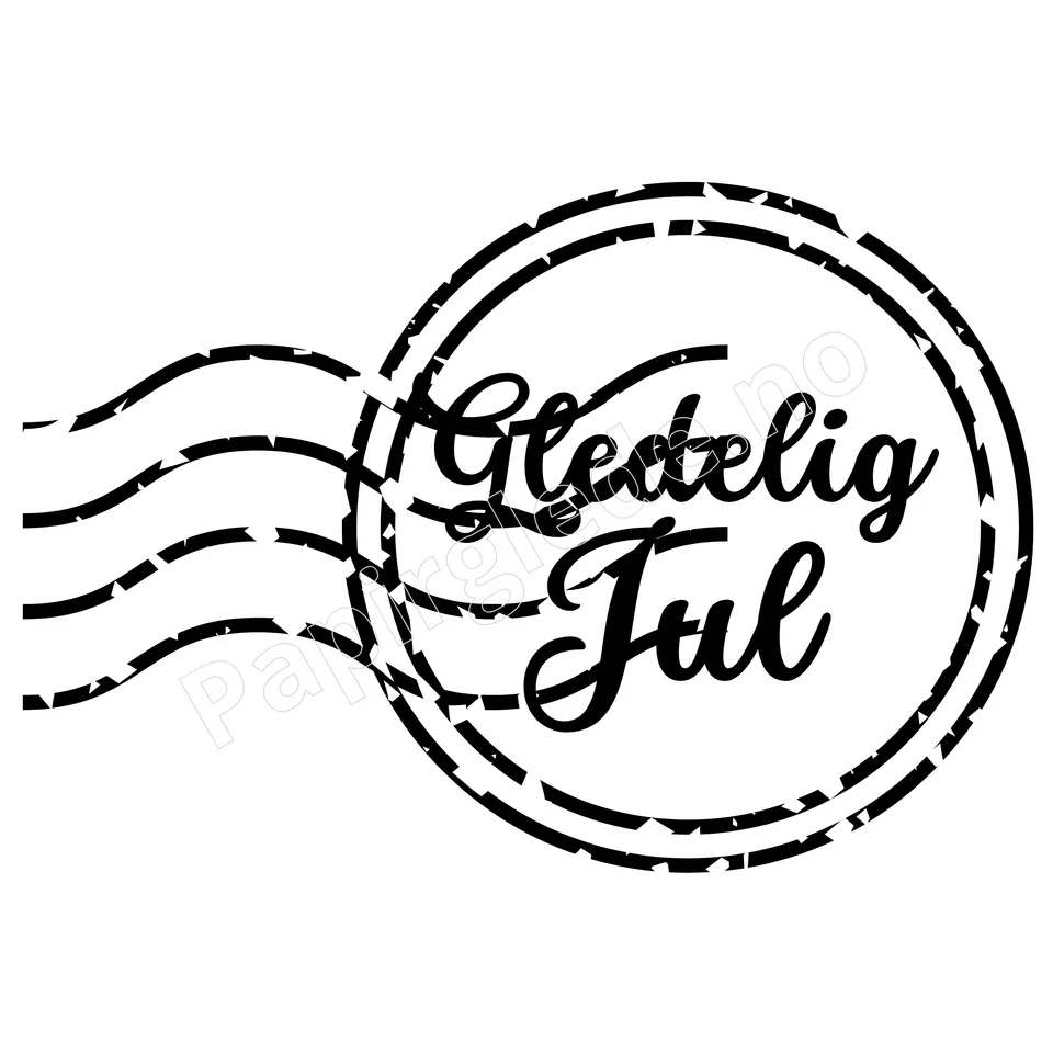 Papirglede Poststempel Gledelig Jul digitalt stempel