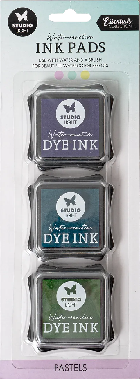 Studio Light Essentials Pastels blekkputer 3 stk vannreaktiv