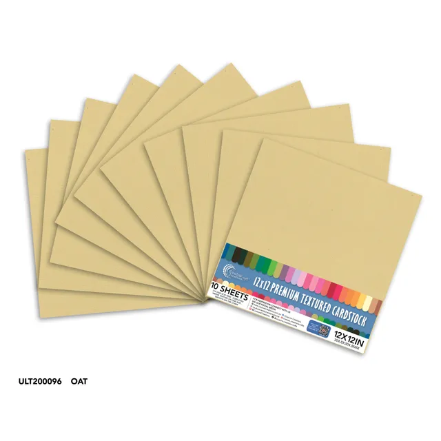 Couture Creations Oat strukturkartong 12x12 10 ark 216gsm