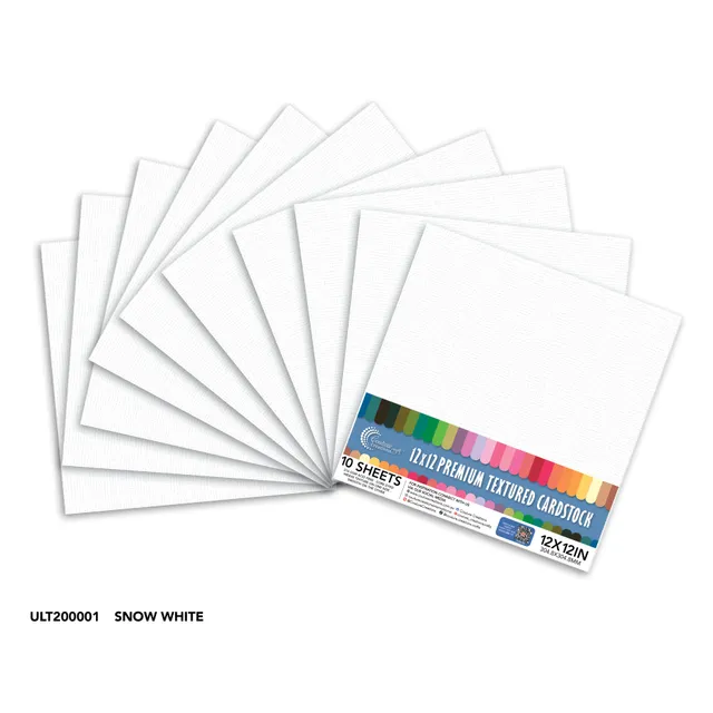 Couture Creations Snow White kartong 12x12 10 ark 216gsm